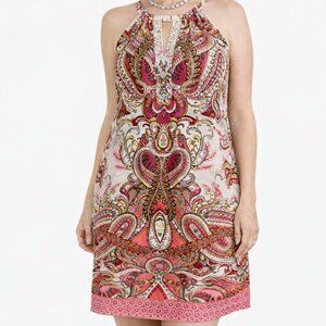 INC INTERNATIONAL CONCEPTS Dress Sz XL* Sleeveless Paisley Sequins Stretchy